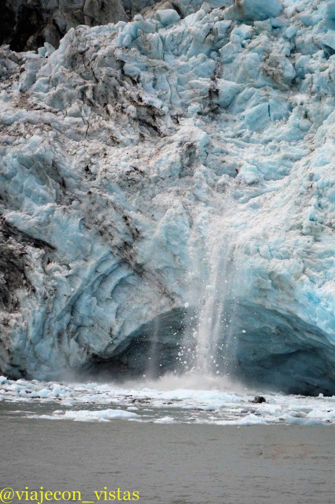 desprendimientos del glaciar