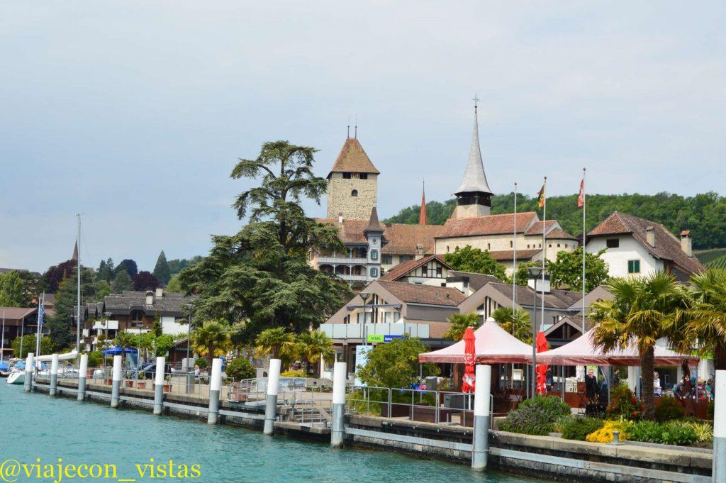 embarcadero de spiez lago thun