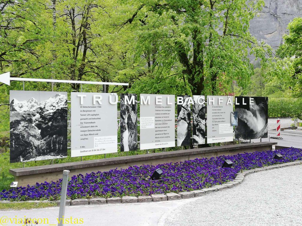 entrada trummelbachfalle en el valle de lauterbrunnen