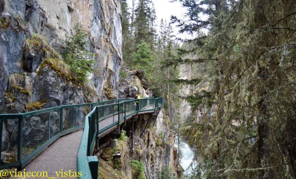recorrido pasarelas johnston canyon
