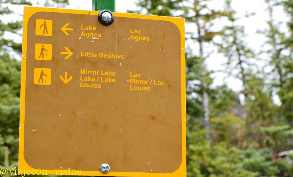 indicaciones sendero lake agnes