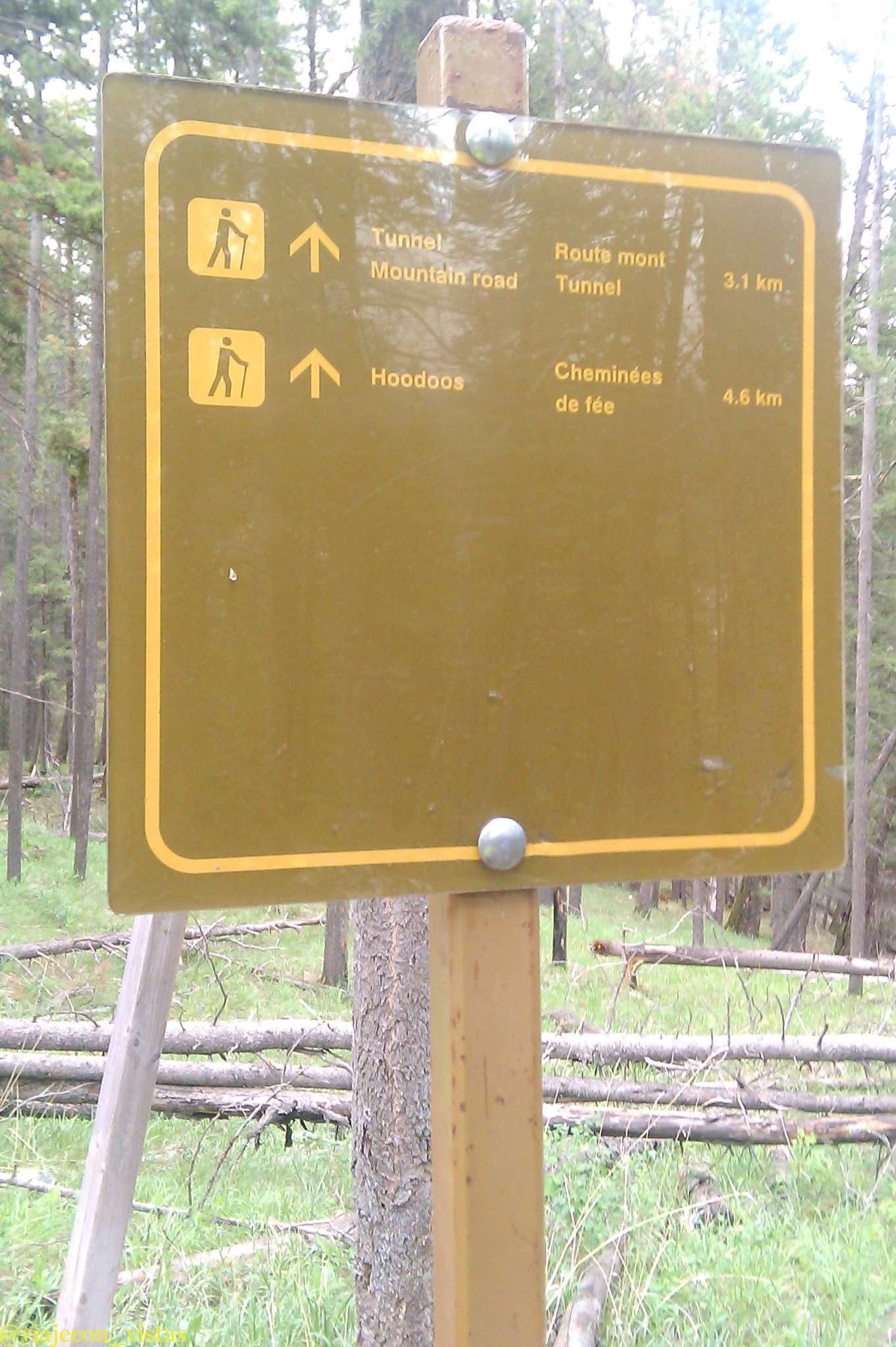 cartel senderos de banff