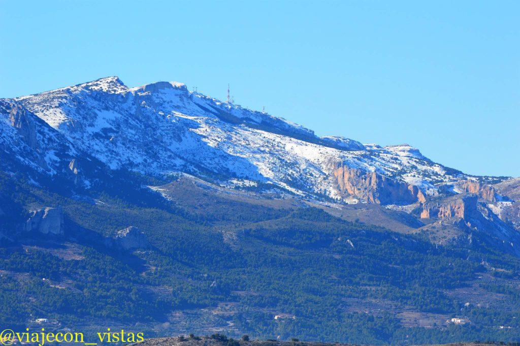 nieve en sierra de aitana