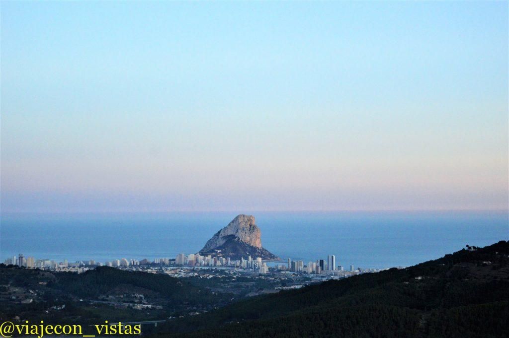 calpe desde la sierra de bernia