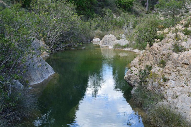 reflejos en el barranco de la encantada