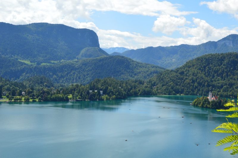vistas desde el castillo de bled