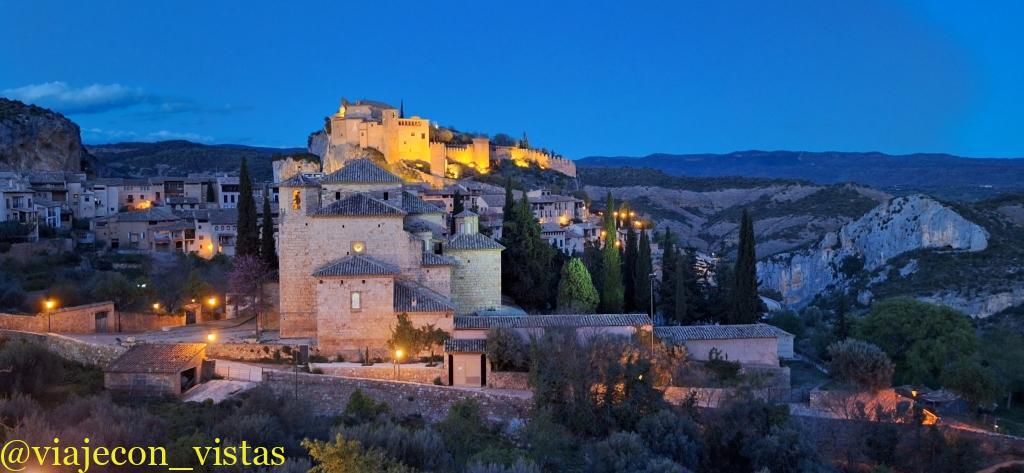 vista nocturna de alquezar