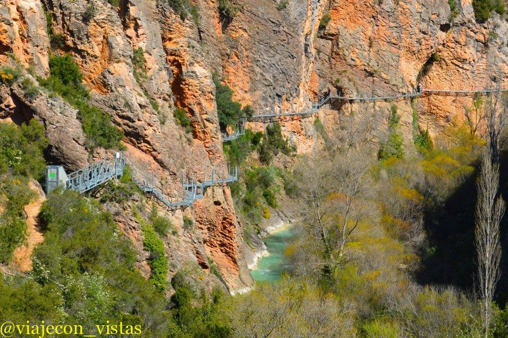 pasarelas sobre el cañon del vero