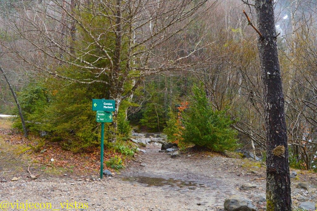 ruta de las cascadas de la larri
