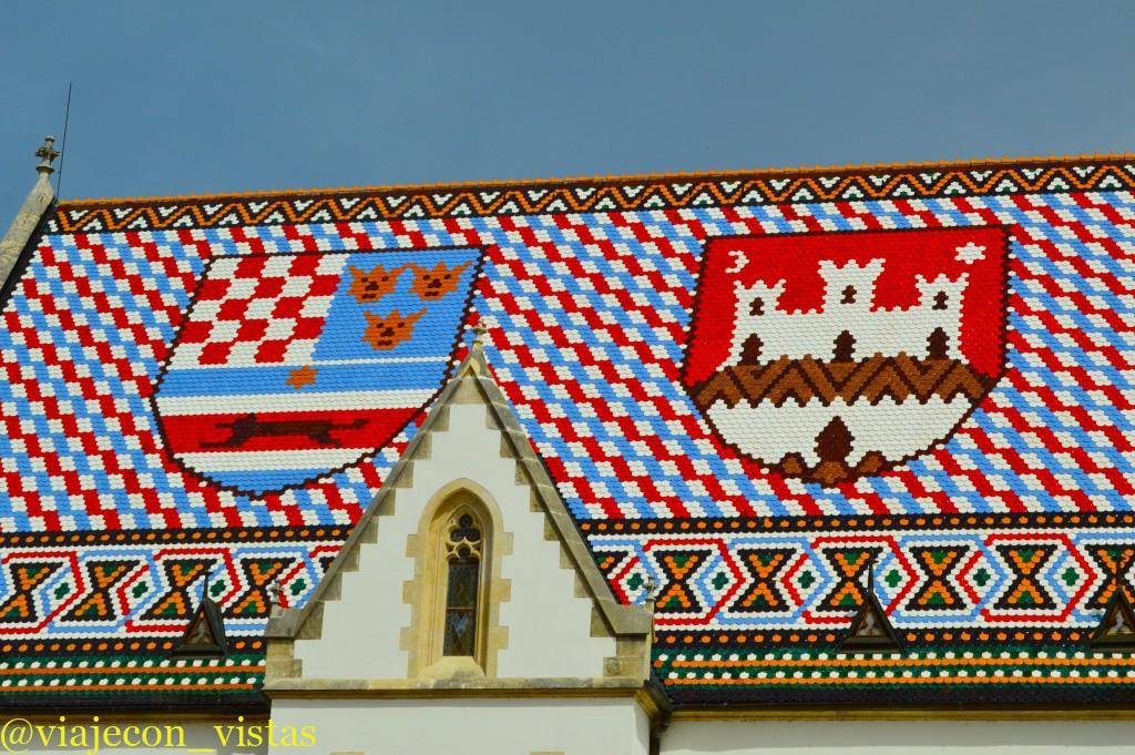 escudos de armas iglesia de san marcos zagreb